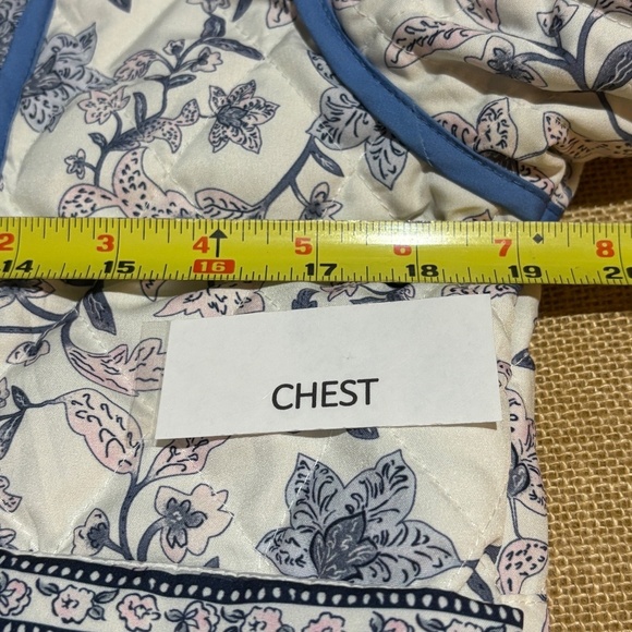 Women Quilted Cropped Reversible Open Front Jacket Sz M Cottagecore Country Boho - Picture 12 of 15